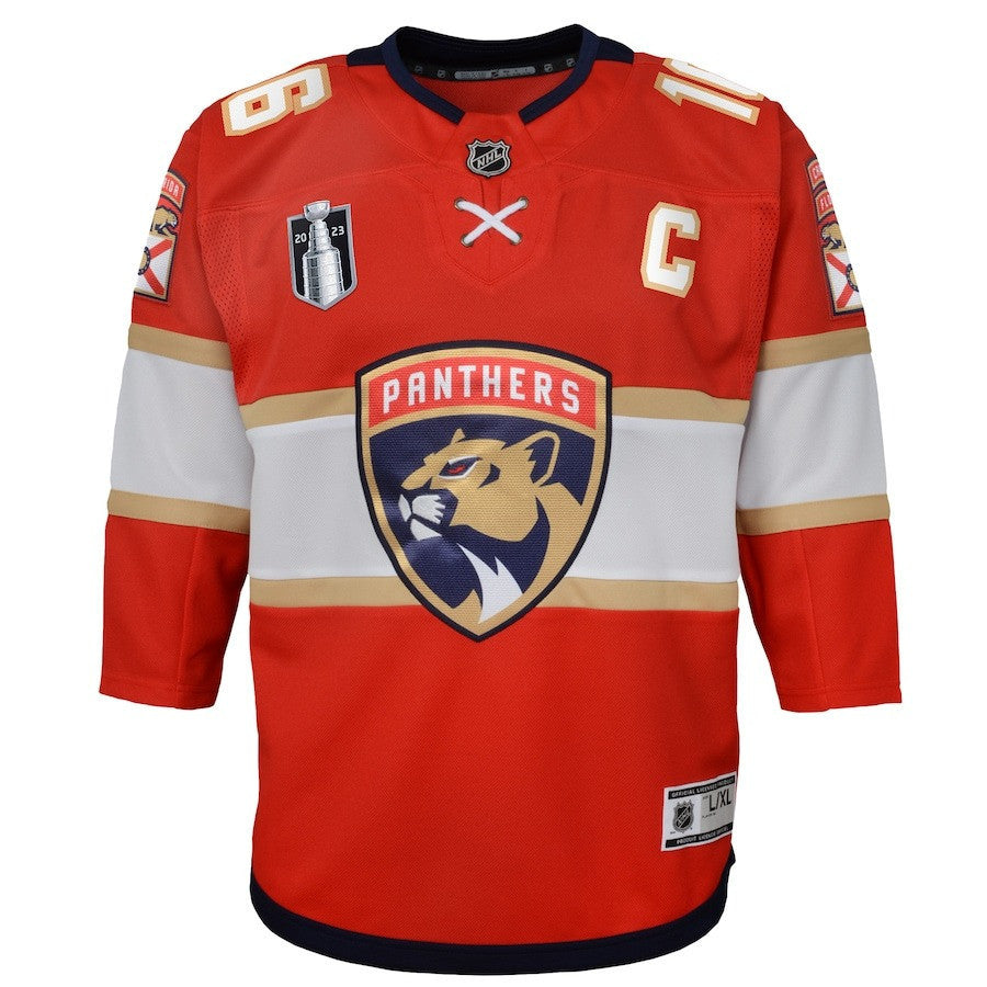 Aleksander Barkov 16 Florida Panthers Youth 2023 Stanley Cup Final Home Jersey - Red