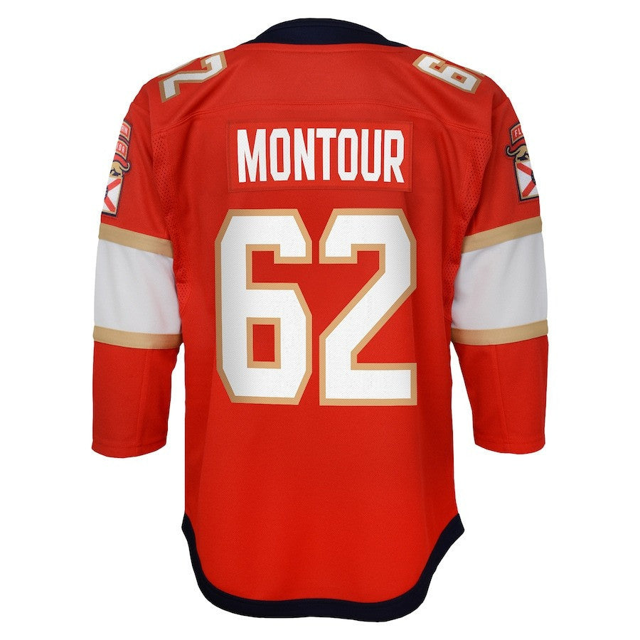 Brandon Montour 62 Florida Panthers Youth 2023 Stanley Cup Final Home Jersey - Red