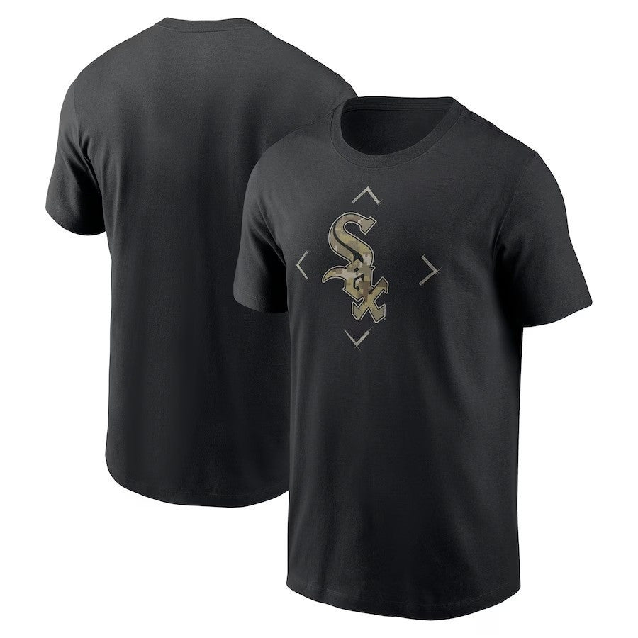 Chicago White Sox Camo Logo T-Shirt - Black