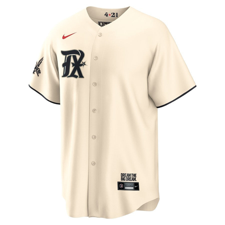 Josh Jung 6 Texas Rangers 2023 City Connect Game Jersey - Cream