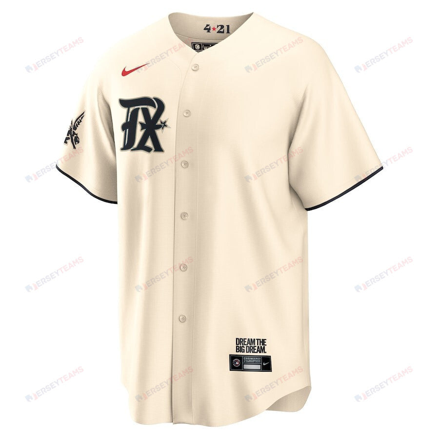 Adolis García 53 Texas Rangers 2023 City Connect Flex Base Elite Jersey - Cream