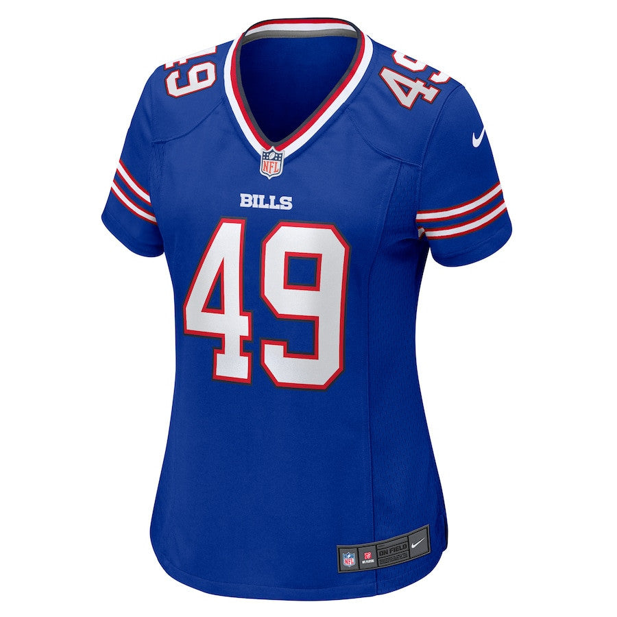 DaShaun White 49 Buffalo Bills Women's Team Game Jersey - Royal