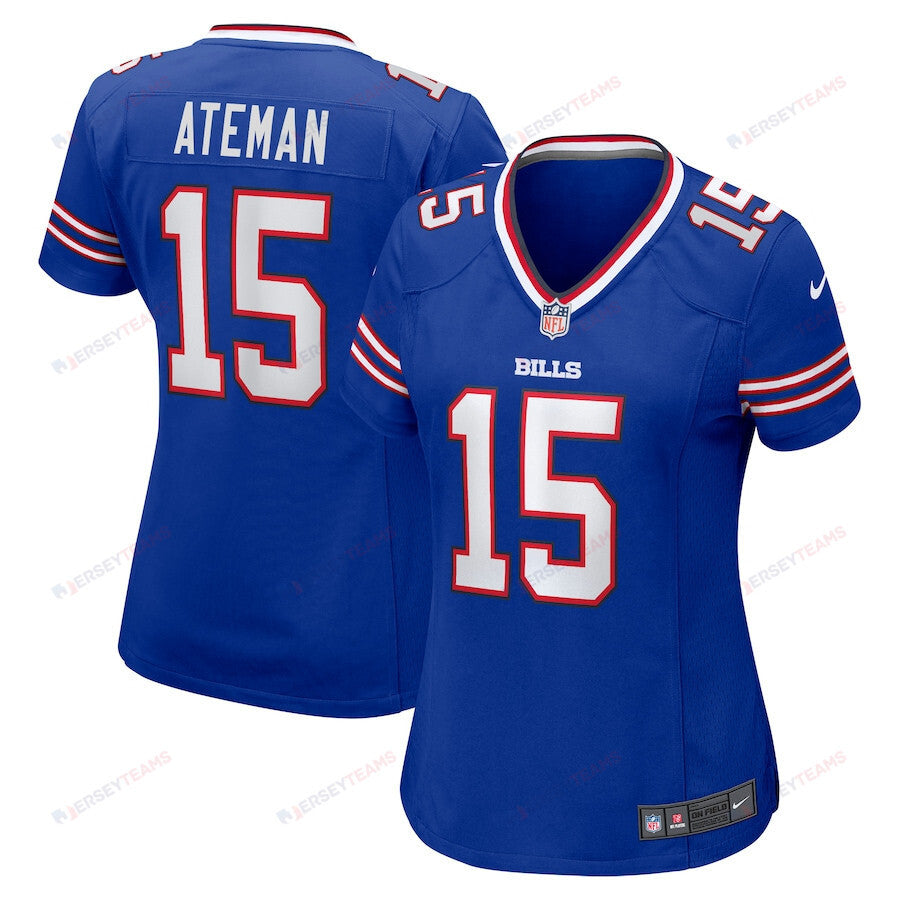 Marcell Ateman 15 Buffalo Bills Women's Team Game Jersey - Royal