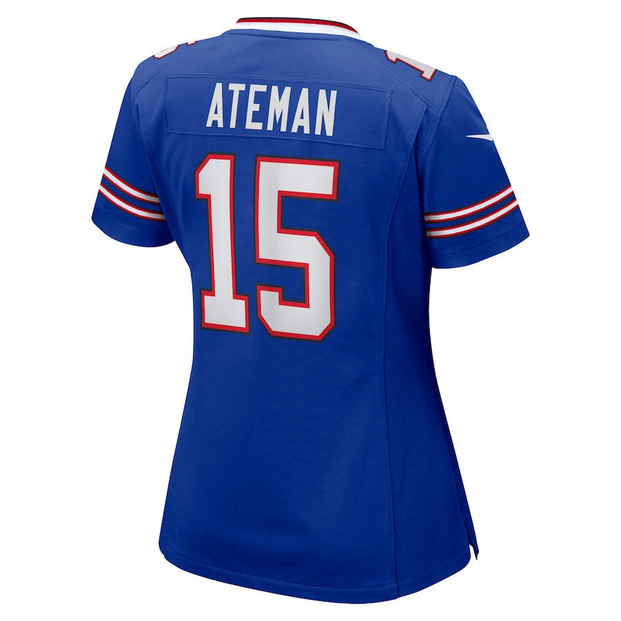 Marcell Ateman 15 Buffalo Bills Women's Team Game Jersey - Royal