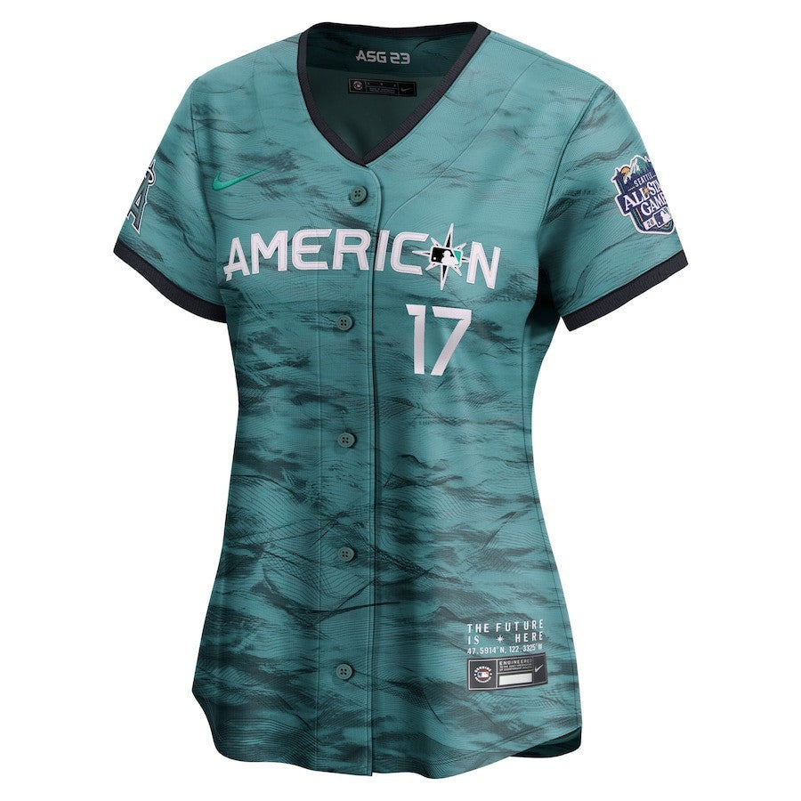 Shohei Ohtani 17 Los Angeles Angels Signed City 2023 All-Star Game Limited Player Women Jersey - Teal