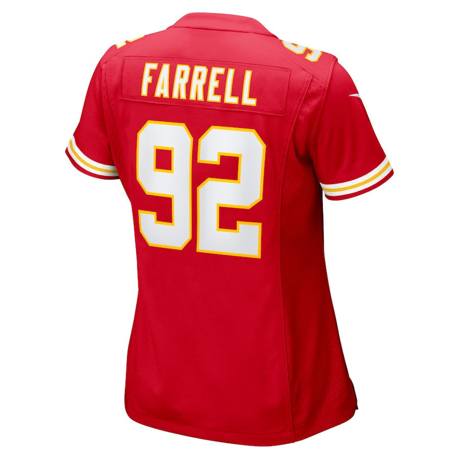 Neil Farrell Jr. 92 Kansas City Chiefs Game Women Jersey - Red