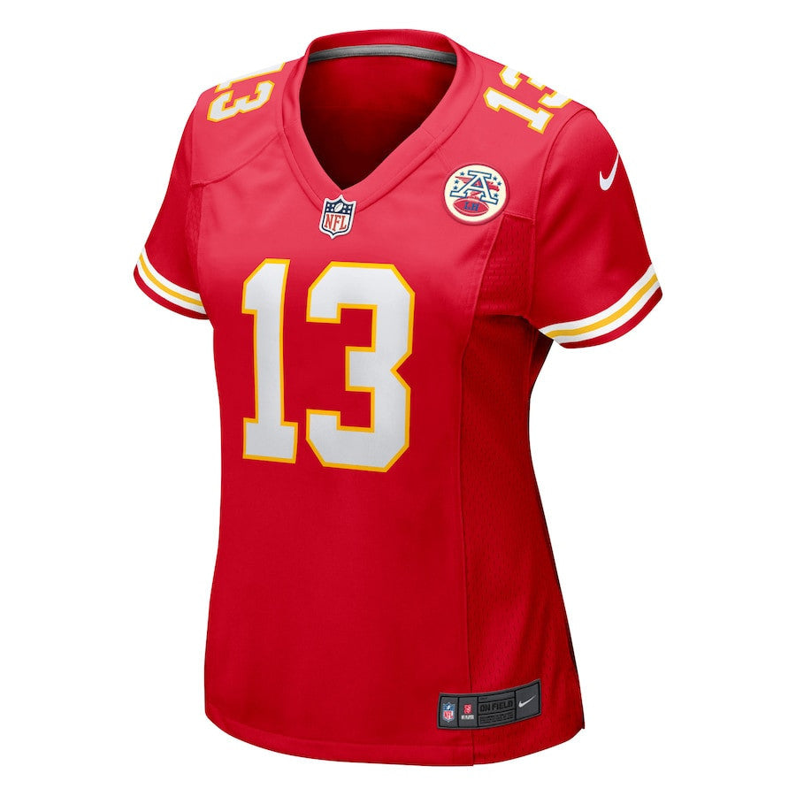 Nazeeh Johnson 13 Kansas City Chiefs Game Women Jersey - Red