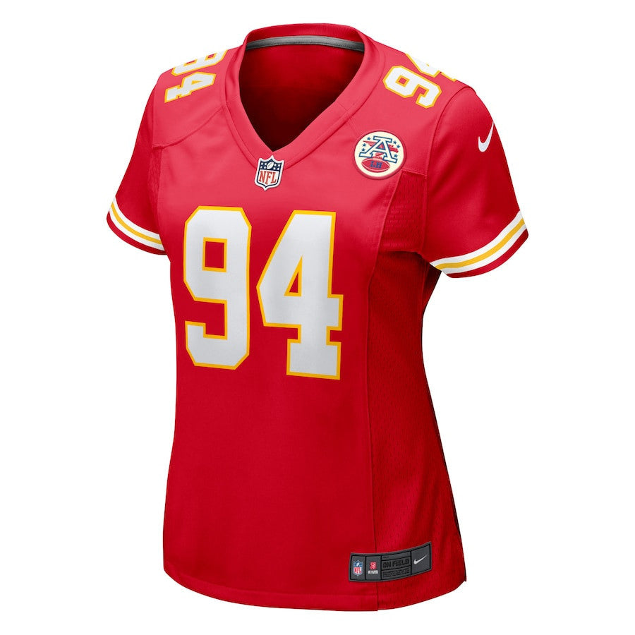 Malik Herring 94 Kansas City Chiefs Game Women Jersey - Red