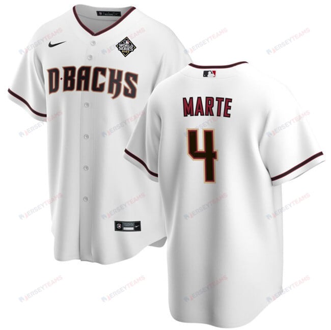 Ketel Marte 4 Arizona Diamondbacks 2023 World Series Men Jersey - White