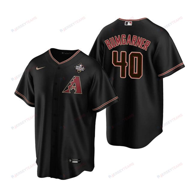 Madison Bumgarner 40 Arizona Diamondbacks 2023 World Series Men Jersey - Black
