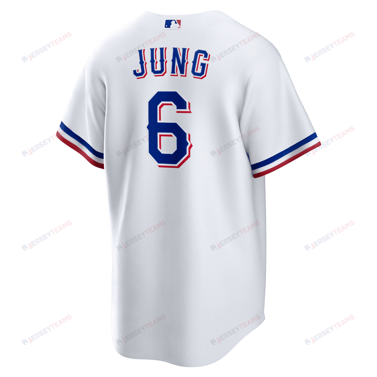 Josh Jung 6 Texas Rangers 2023 World Series Stitched Baseball Jersey - White