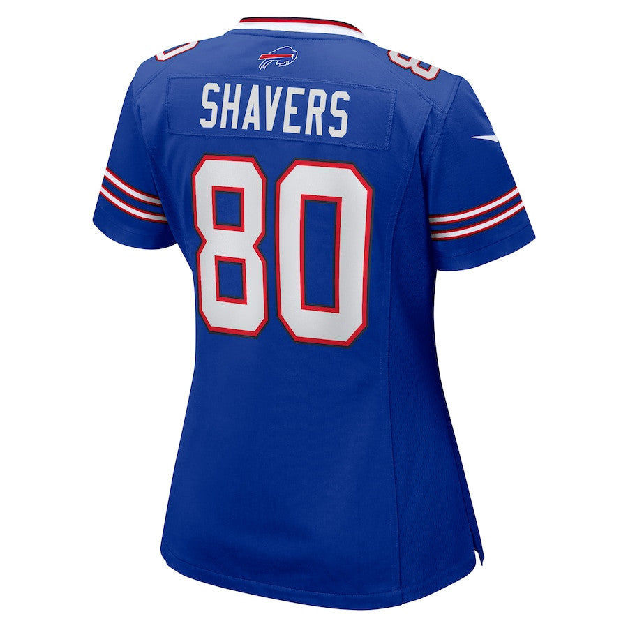 Tyrell Shavers 80 Buffalo Bills Women Team Game Jersey - Royal