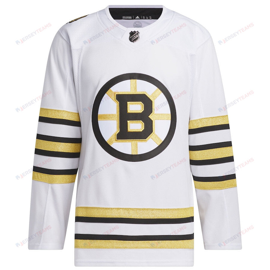 Boston Bruins 100th Anniversary Primegreen Men Jersey - White