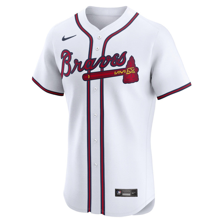 Travis d'Arnaud 16 Atlanta Braves Home Elite Player Men Jersey - White