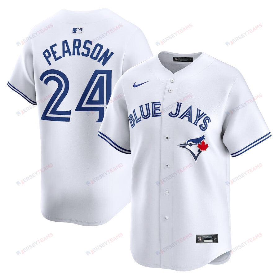 Nate Pearson 24 Toronto Blue Jays Home Limited Player Men Jersey - White