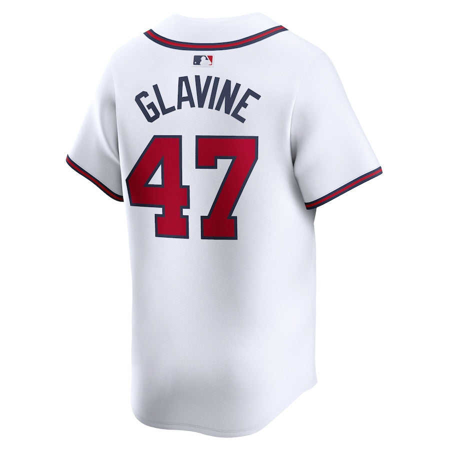 Tom Glavine 47 Atlanta Braves Home Limited Player Men Jersey - White