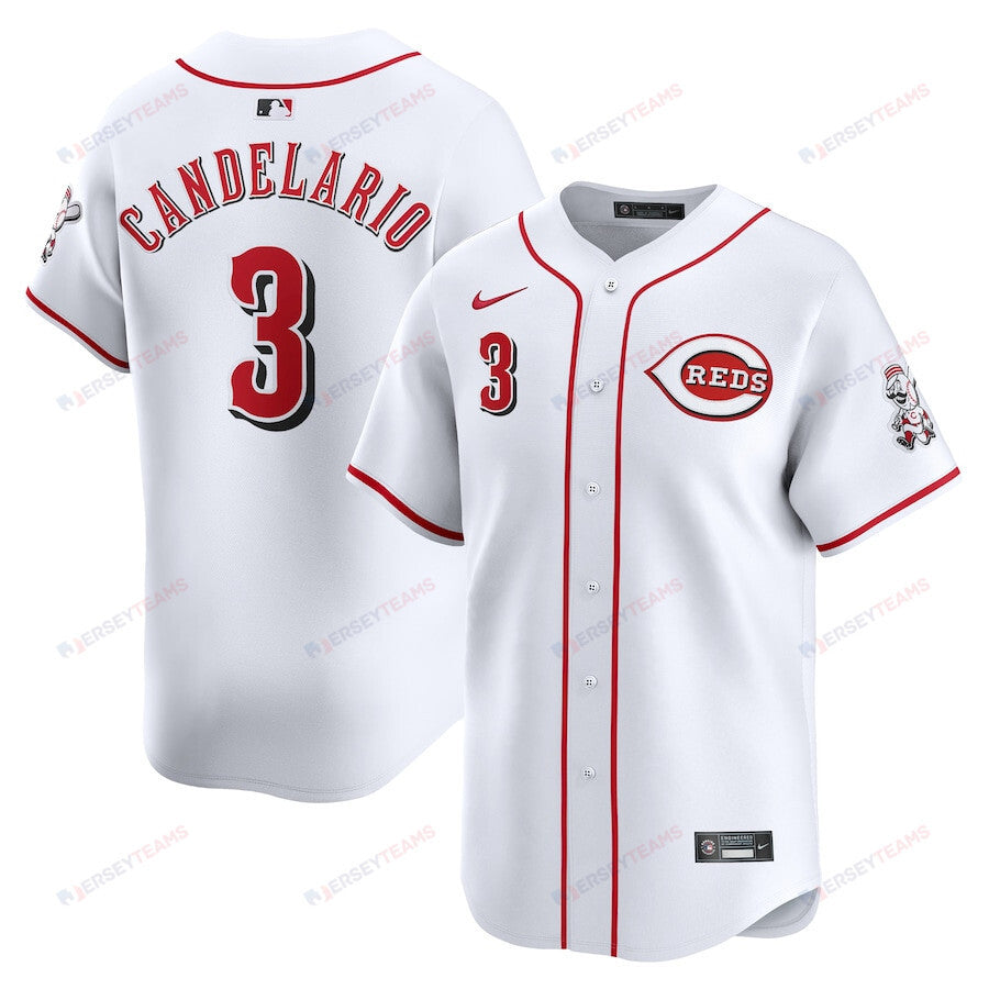 Jeimer Candelario 3 Cincinnati Reds Home Limited Player Men Jersey - White