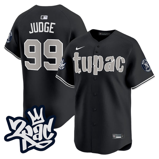 Aaron Judge 99 New York Yankees Tupac Shakur Men Jersey - Black