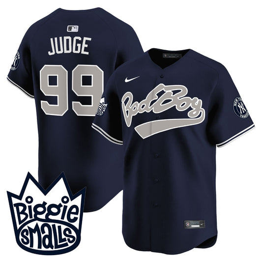 Aaron Judge 99 New York Yankees Biggie Smalls Men Jersey - Navy