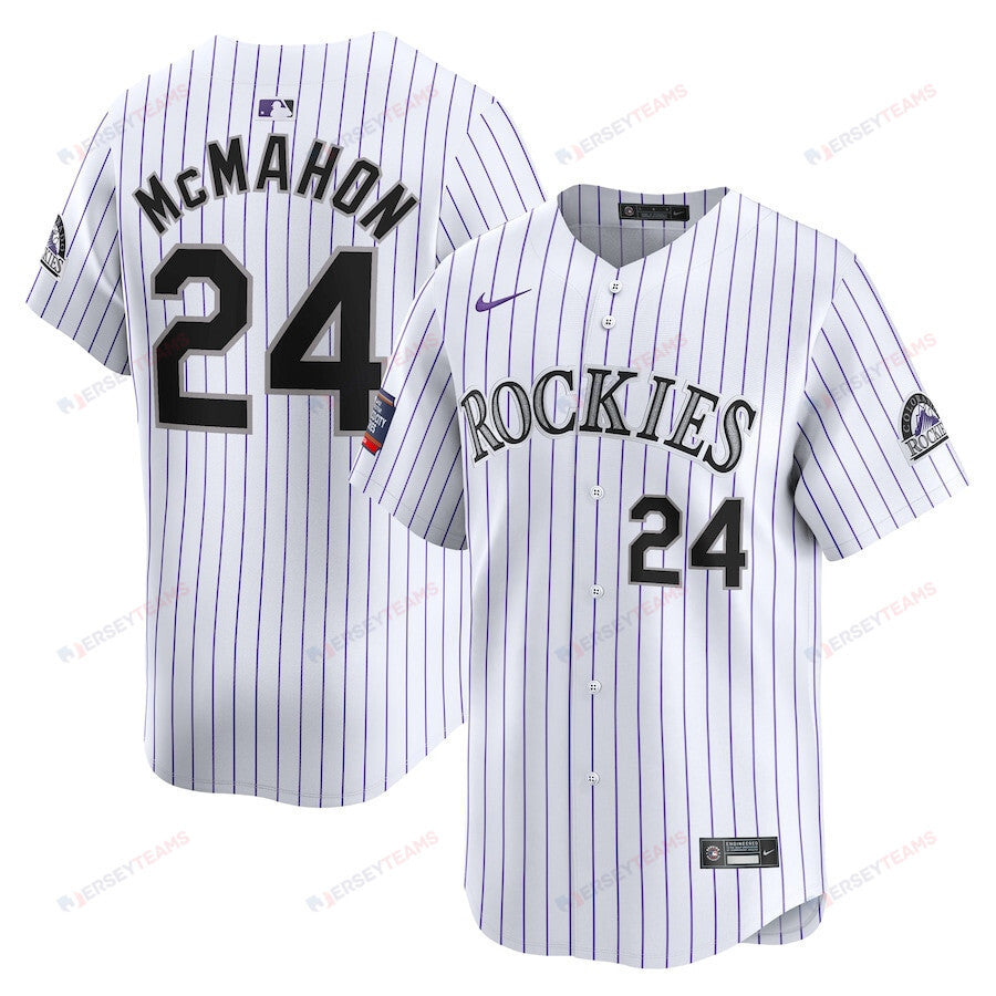 Ryan McMahon 24 Colorado Rockies 2024 MLB World Tour Mexico City Series Home Limited Jersey - White