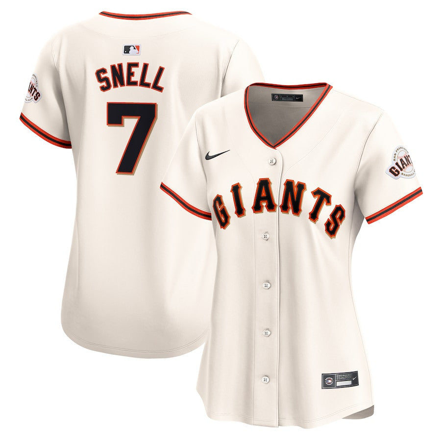 Blake Snell 7 San Francisco Giants Home Limited Women Jersey - Cream