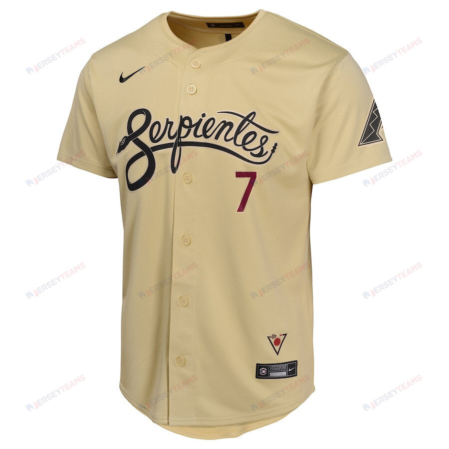 Corbin Carroll 7 Arizona Diamondbacks City Connect Limited  Jersey - Sand