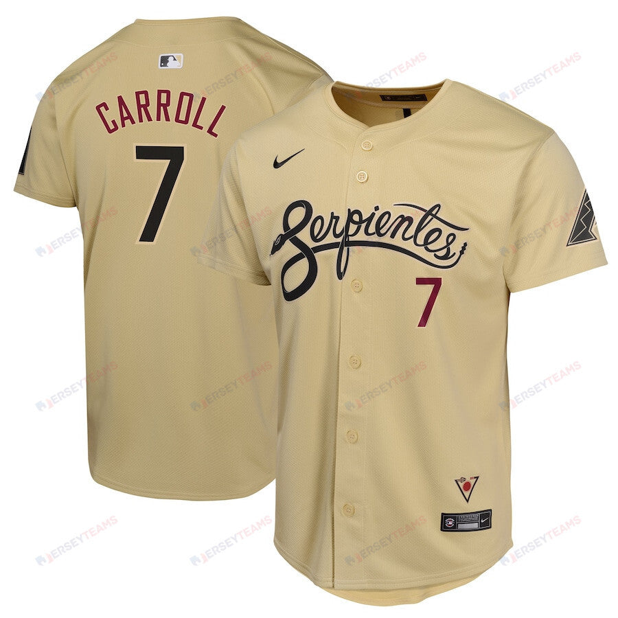 Corbin Carroll 7 Arizona Diamondbacks City Connect Limited  Jersey - Sand