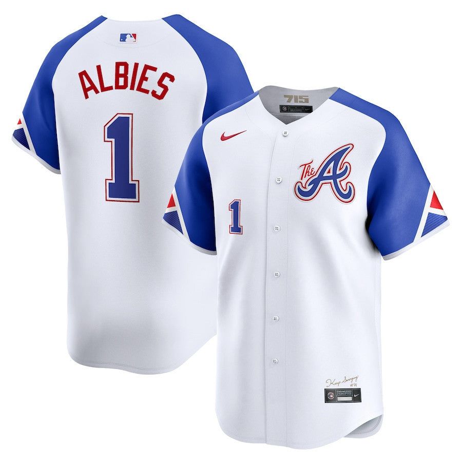 Ozzie Albies 1 Atlanta Braves City Connect Limited Men Jersey - White