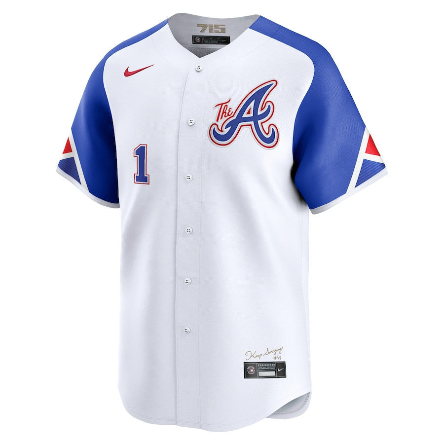 Ozzie Albies 1 Atlanta Braves City Connect Limited Men Jersey - White
