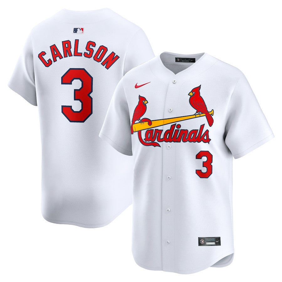 Dylan Carlson 3 St. Louis Cardinals Home Limited Men Jersey - White