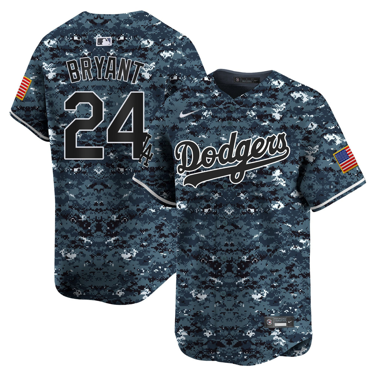 Kobe Bryant 24 Los Angeles Dodgers USMC Alternate Limited Men Jersey - Navy