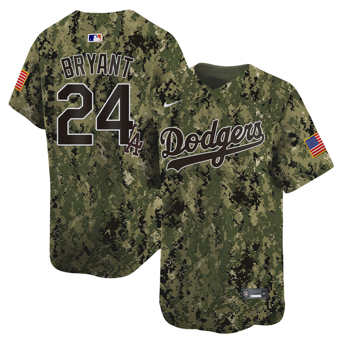 Kobe Bryant 24 Los Angeles Dodgers USMC Alternate Limited Men Jersey - Woodland