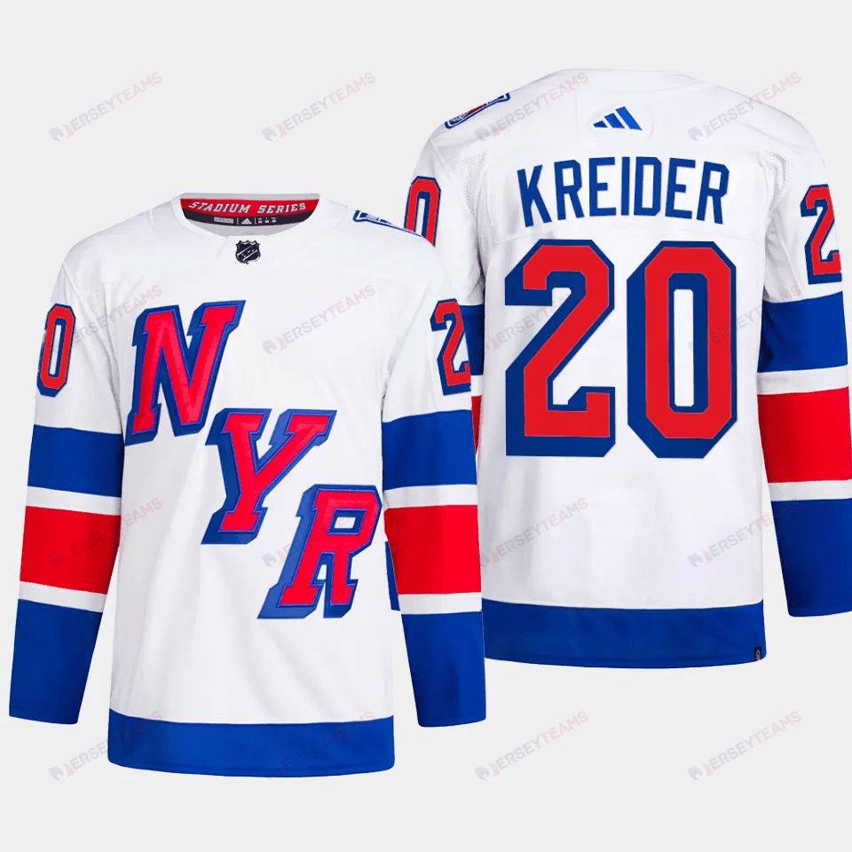 Chris Kreider 20 New York Rangers 2024 Stadium Series Primegreen Men Jersey - White