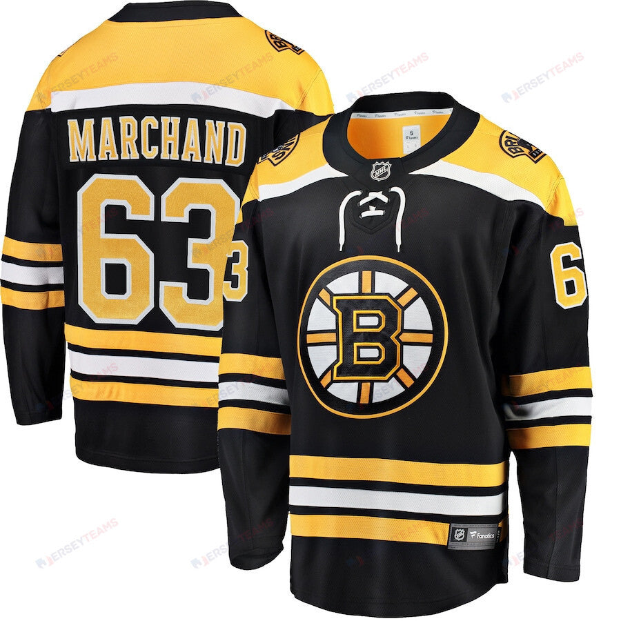 Brad Marchand 63 Boston Bruins Home Breakaway Jersey - Black