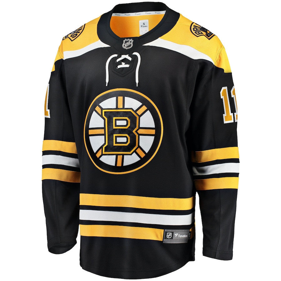 Trent Frederic 11 Boston Bruins Home Breakaway Jersey - Men, Black