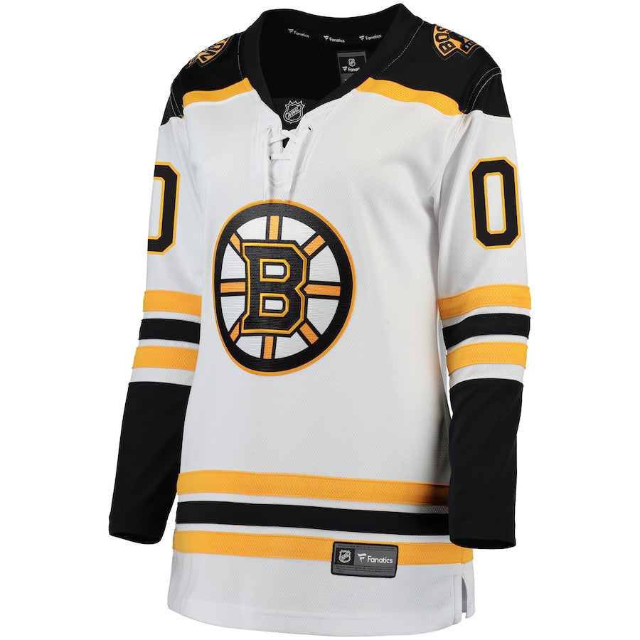 Boston Bruins Away Breakaway Custom Jersey - Women, White