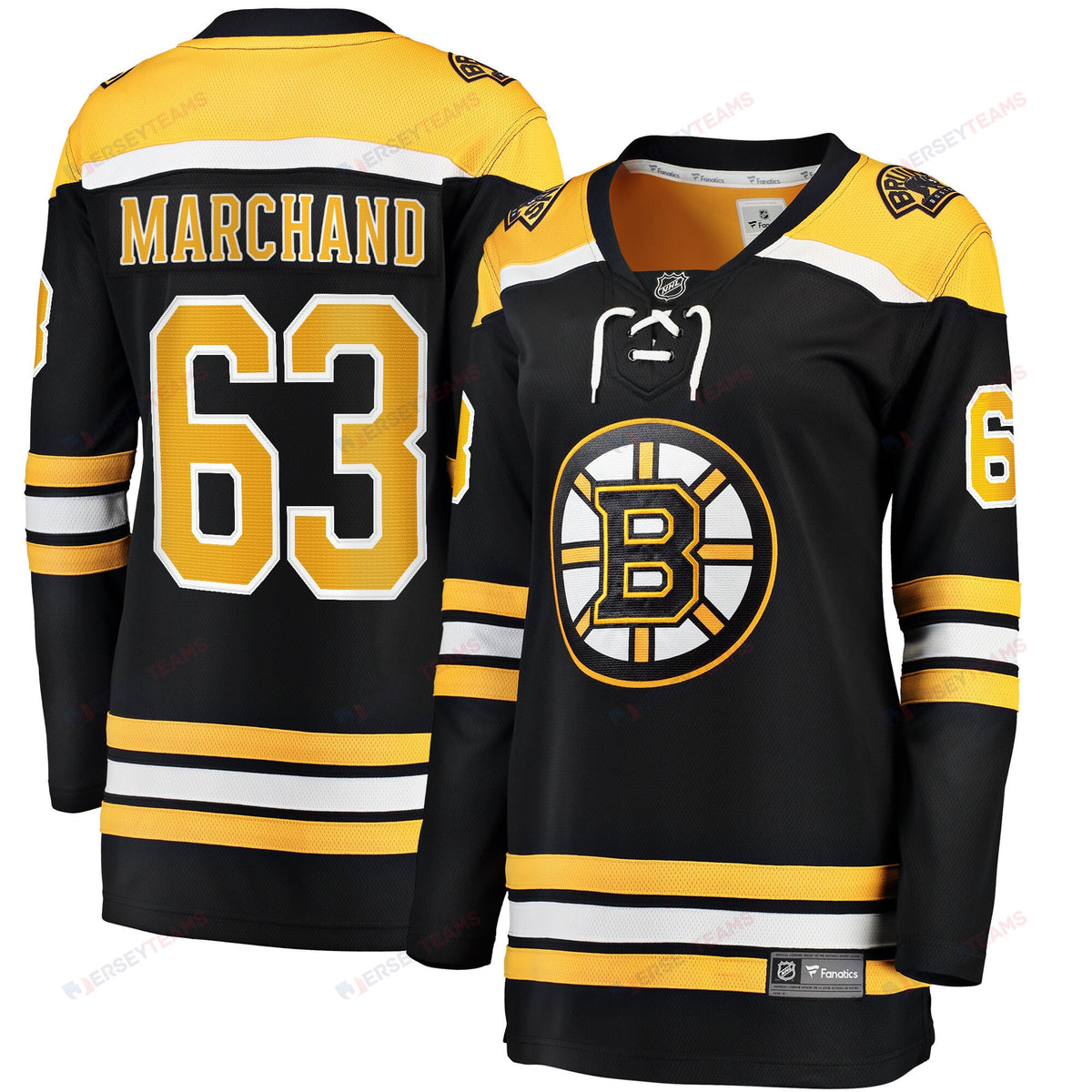 Brad Marchand 63 Boston Bruins Home Breakaway Jersey - Women, Black