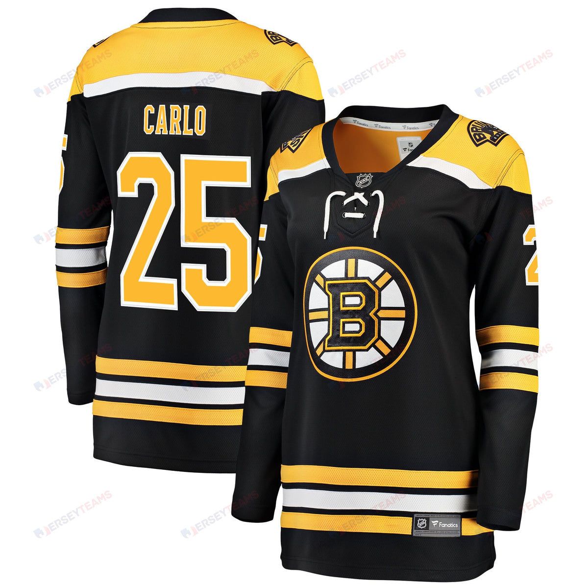 Brandon Carlo 25 Boston Bruins Home Breakaway Jersey - Women, Black