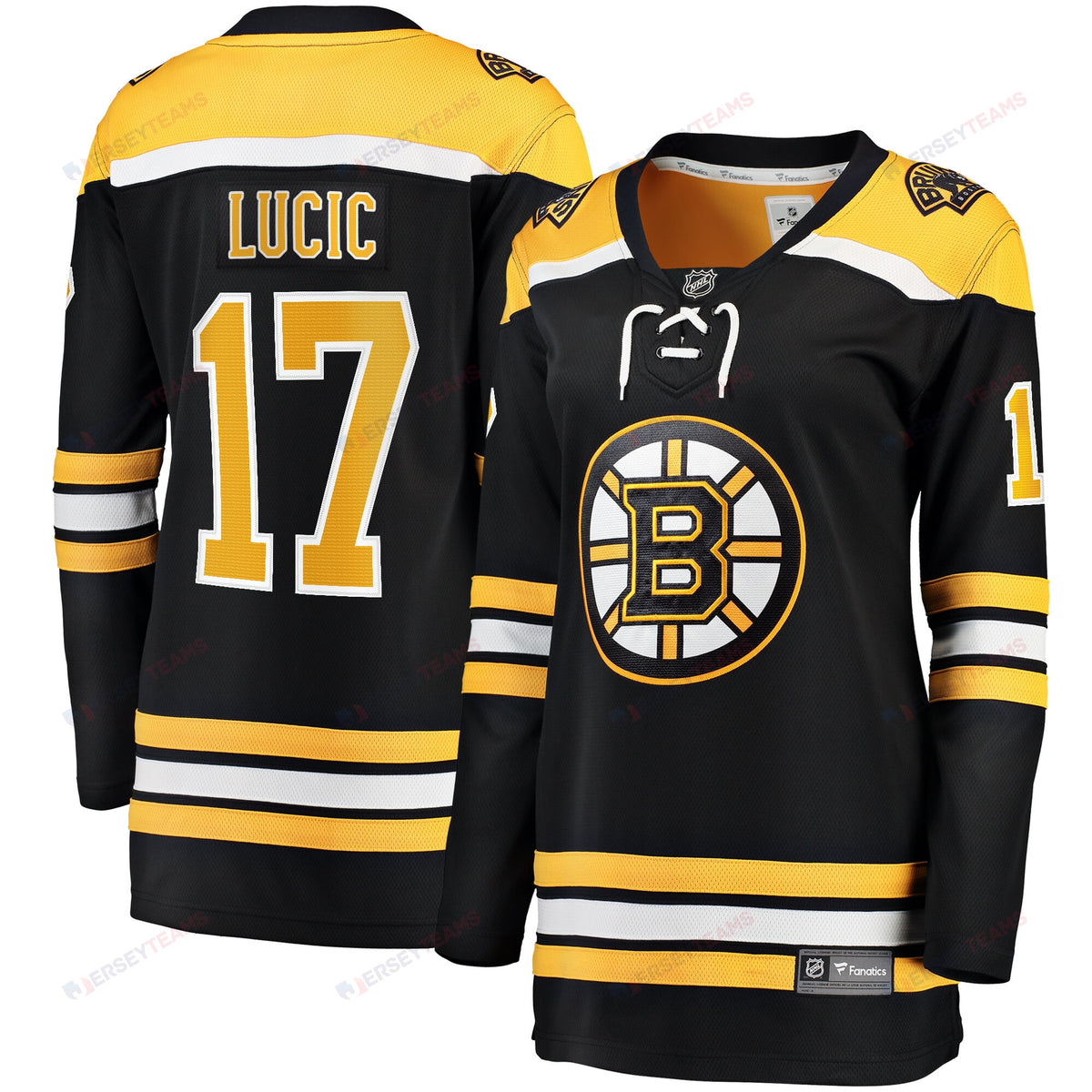 Milan Lucic 17 Boston Bruins Home Breakaway Jersey - Women, Black