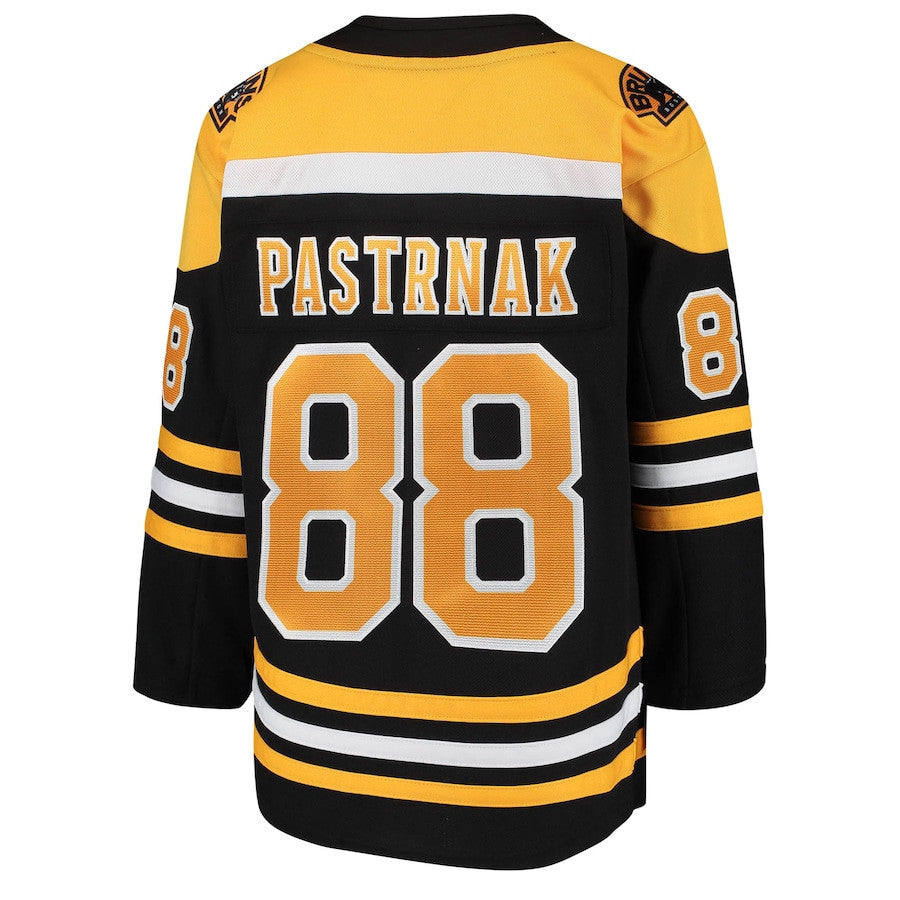 David Pastrnak 88 Boston Bruins Youth Home Jersey - Black