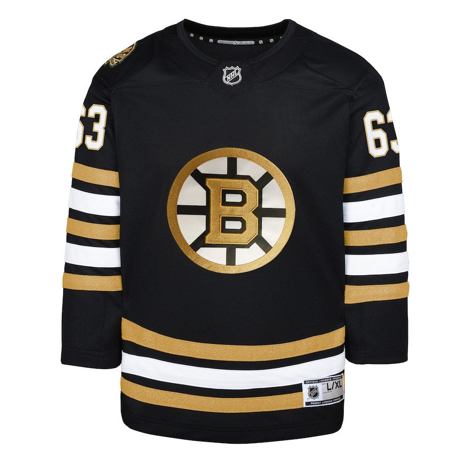 Brad Marchand 63 Boston Bruins Youth 100th Anniversary Jersey - Black