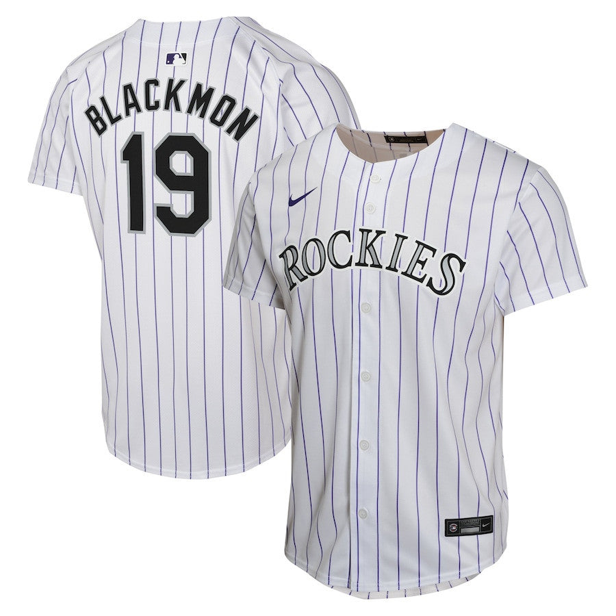 Charlie Blackmon 19 Colorado Rockies Home Game Player YOUTH Jersey - White