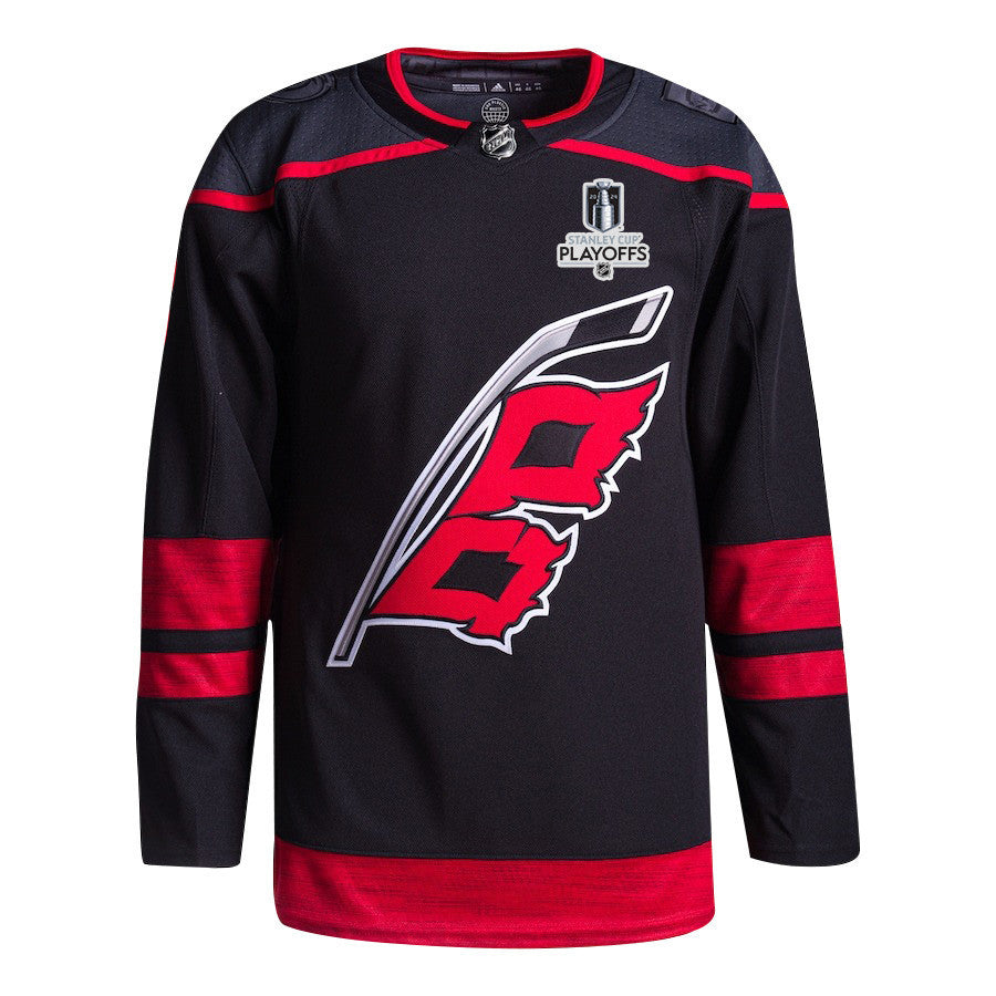 Brent Burns 8 Carolina Hurricanes 2024 NHL Playoffs Patch Home Jersey - Men, Black