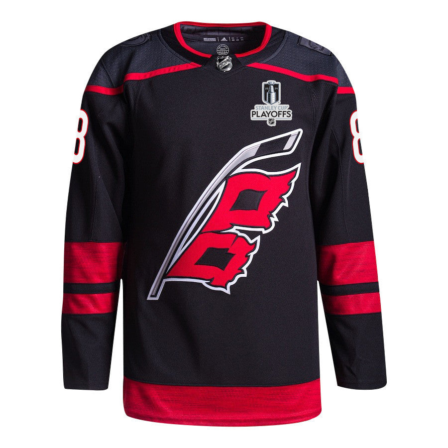Martin Necas 88 Carolina Hurricanes 2024 NHL Playoffs Patch Home Jersey - Men, Black