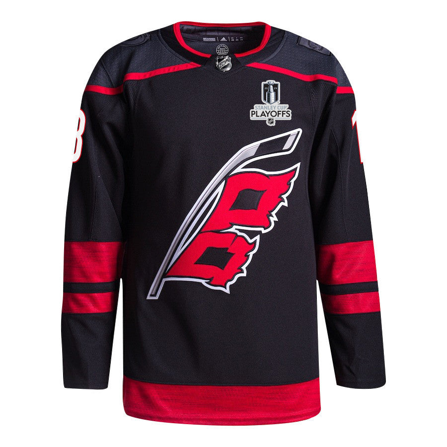 Jack Drury 18 Carolina Hurricanes 2024 NHL Playoffs Patch Home Jersey - Men, Black