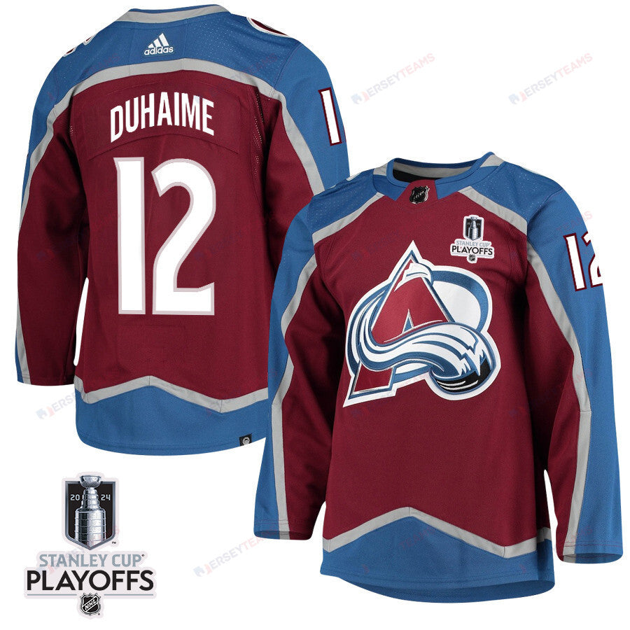 Brandon Duhaime 12 Colorado Avalanche 2024 NHL Playoffs Patch Home Jersey - Men
