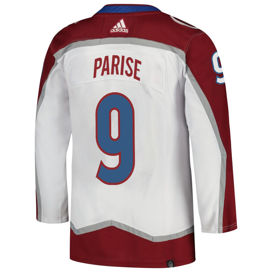 Zach Parise 9 Colorado Avalanche 2024 NHL Playoffs Patch Away Jersey - Men, White