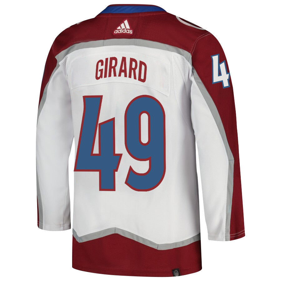 Samuel Girard 49 Colorado Avalanche 2024 NHL Playoffs Patch Away Jersey - Men, White