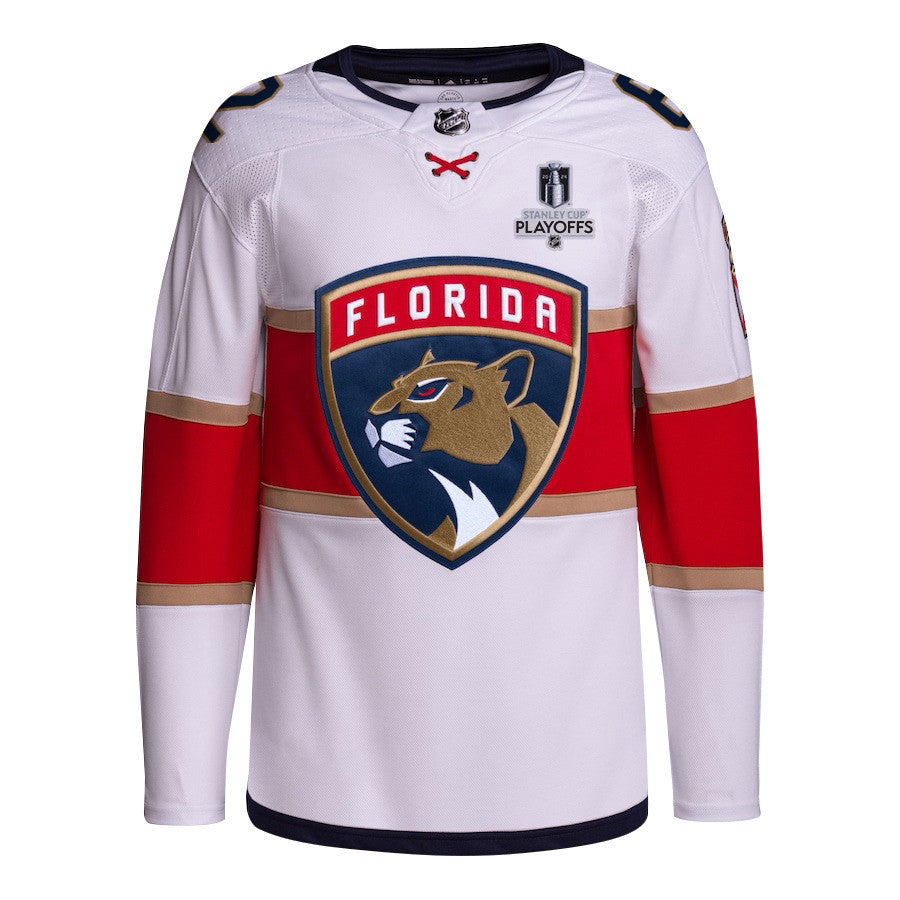 Brandon Montour 62 Florida Panthers 2024 NHL Playoffs Patch Away Jersey Customized - Men, White
