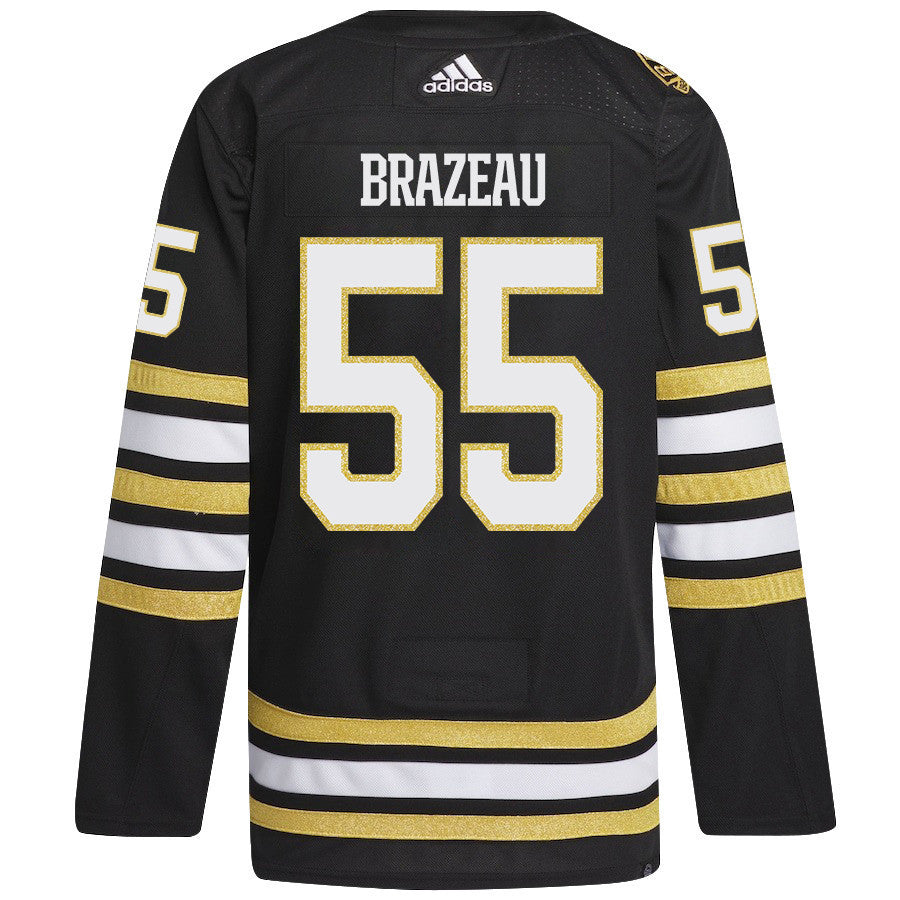 Justin Brazeau 55 Boston Bruins 2024 NHL Playoffs Patch Home Jersey - Men, Black
